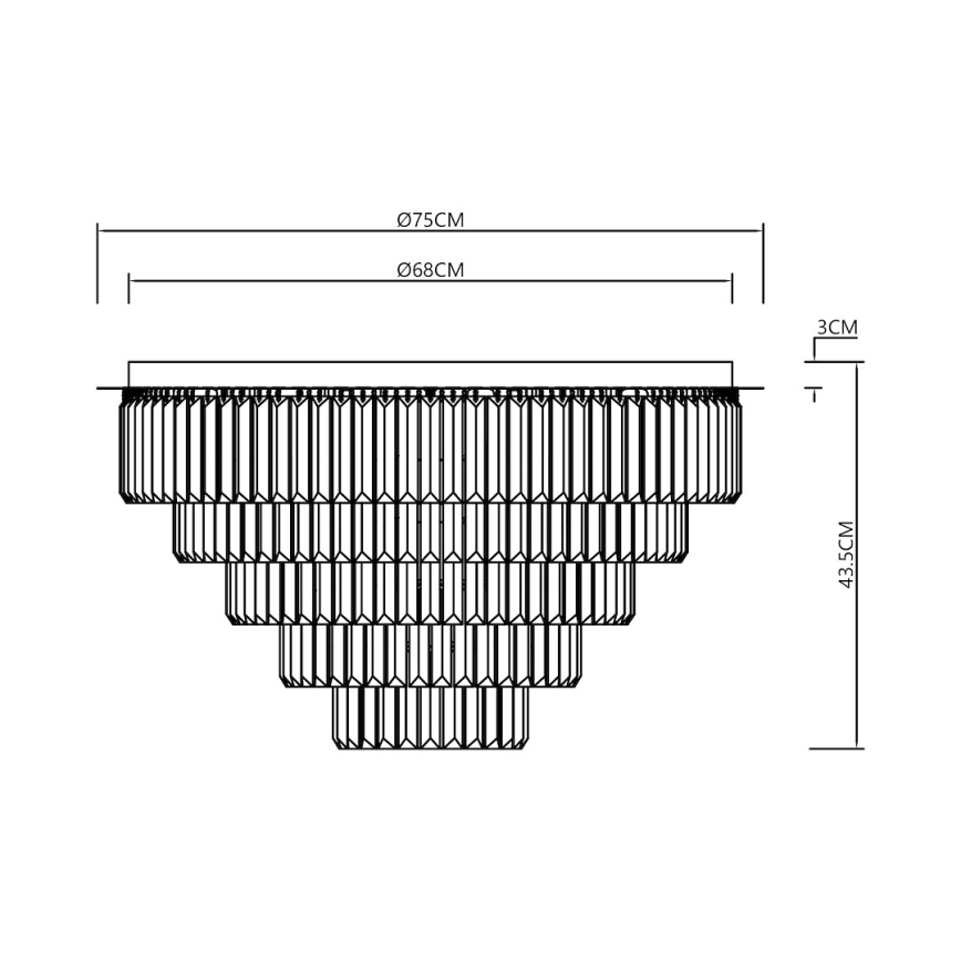 Ceiling light MILANO 12xE14/40W/230V gold