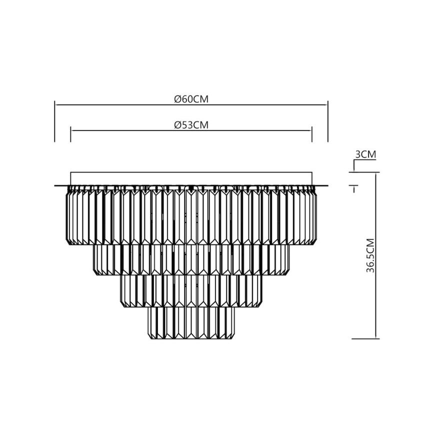 Ceiling light MILANO 9xE14/40W/230V gold