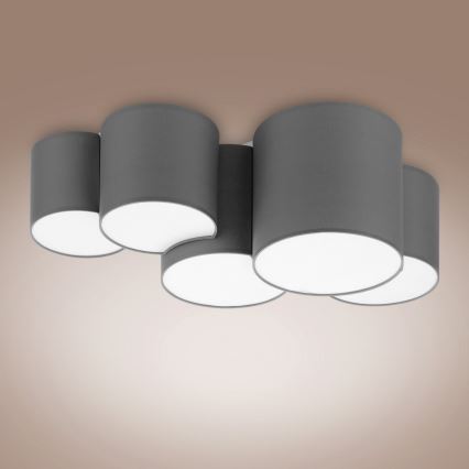 Ceiling light MONA 5xE27/15W/230V grey