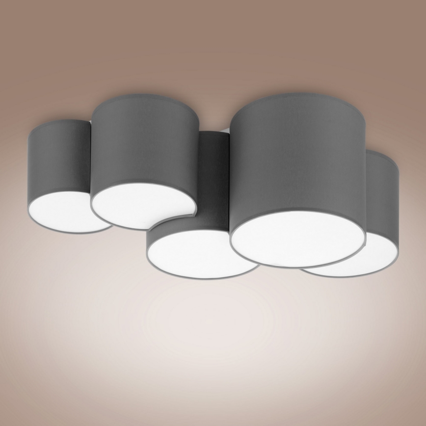 Ceiling light MONA 5xE27/15W/230V grey