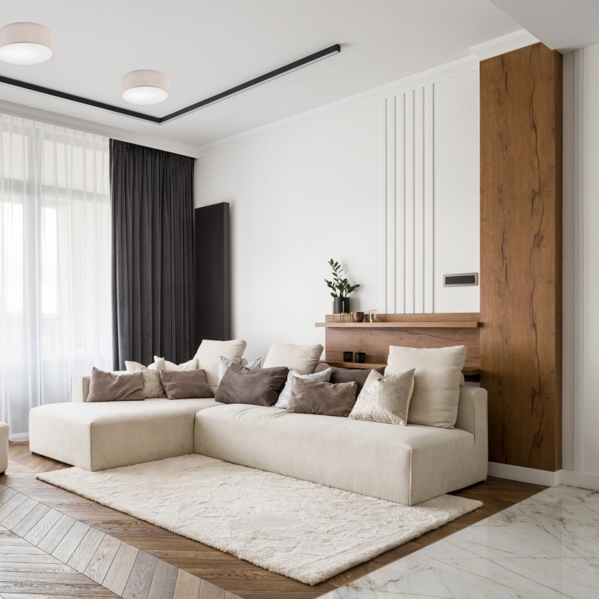 Ceiling light MONTE 1xE27/60W/230V d. 35 cm beige