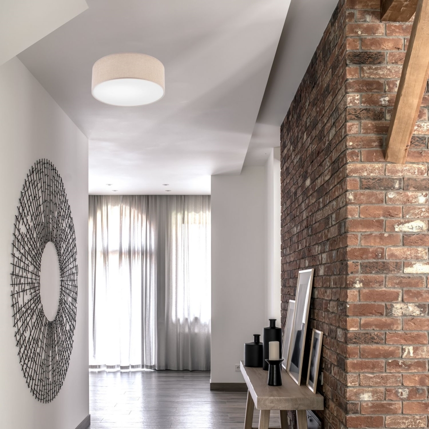 Ceiling light MONTE 1xE27/60W/230V d. 35 cm brown