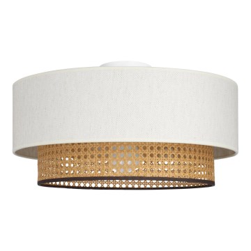 Ceiling light NATIA 1xE27/60W/230V dia. 45 cm white/brown