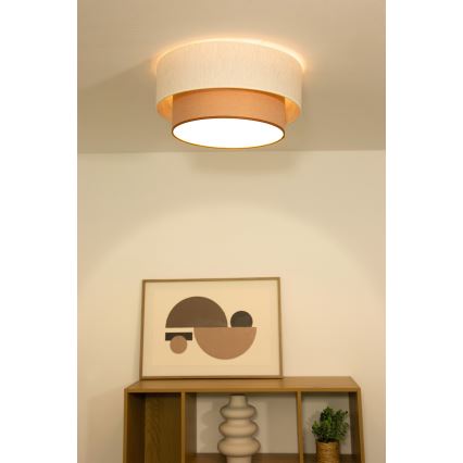 Ceiling light NATIA 1xE27/60W/230V white/brown