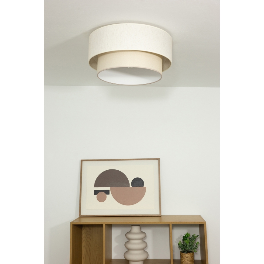 Ceiling light NATIA 1xE27/60W/230V, Ø 45 cm, cream