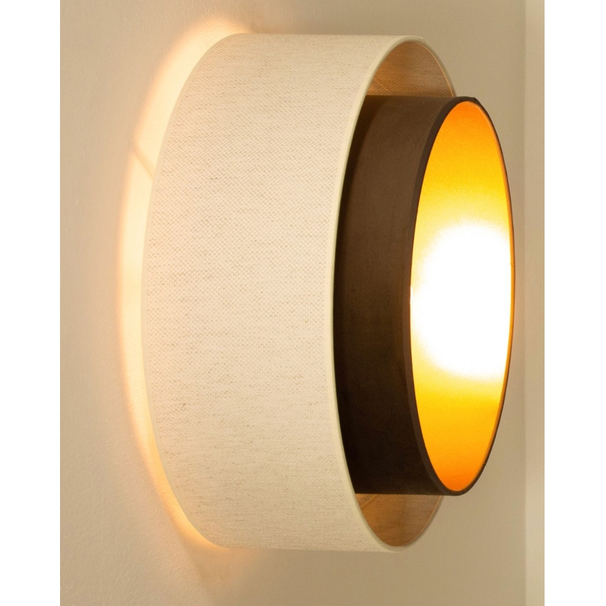 Ceiling light NATIA 1xE27/60W/230V Ø 45 cm white/brown