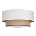Ceiling light NATIA 1xE27/60W/230V Ø 45 cm white/brown