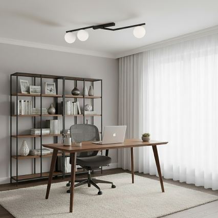 Ceiling light NATON 3xE14/10W/230V black/white