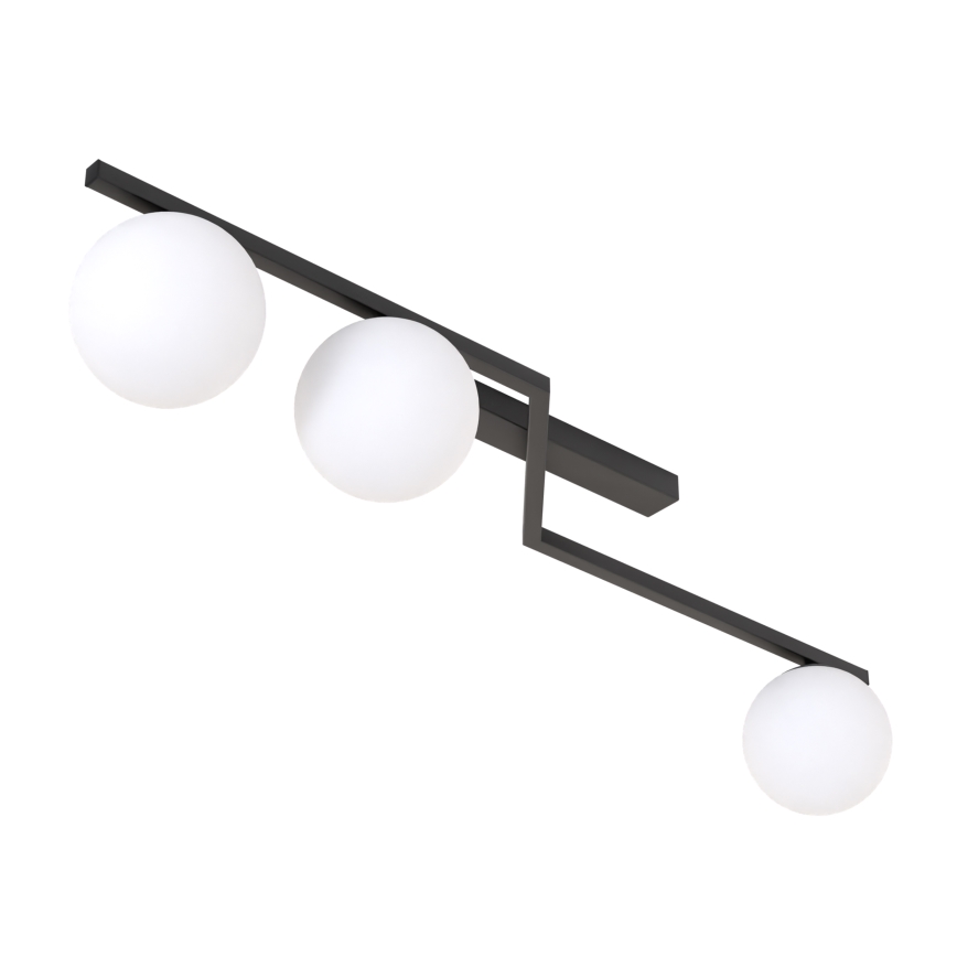 Ceiling light NATON 3xE14/10W/230V black/white