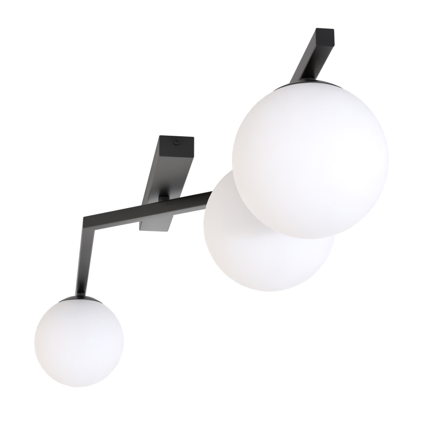 Ceiling light NATON 3xE14/10W/230V black/white