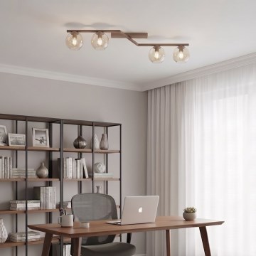 Ceiling light NATON 4xE14/10W/230V beige/smoky beige beige
