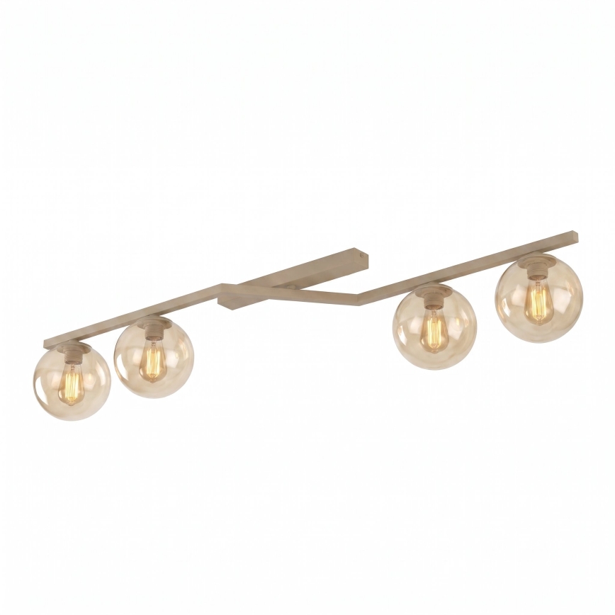 Ceiling light NATON 4xE14/10W/230V beige/smoky beige beige