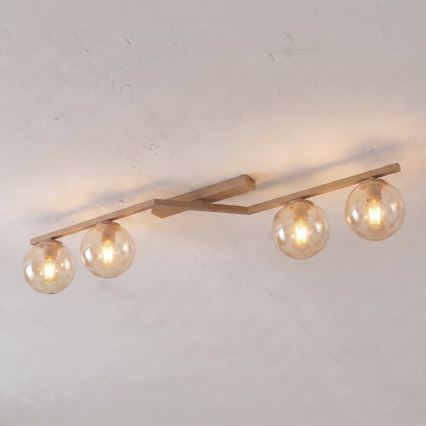 Ceiling light NATON 4xE14/10W/230V beige/smoky beige beige