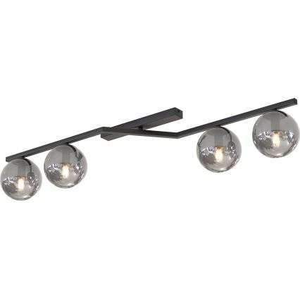 Ceiling light NATON 4xE14/10W/230V black/smoked