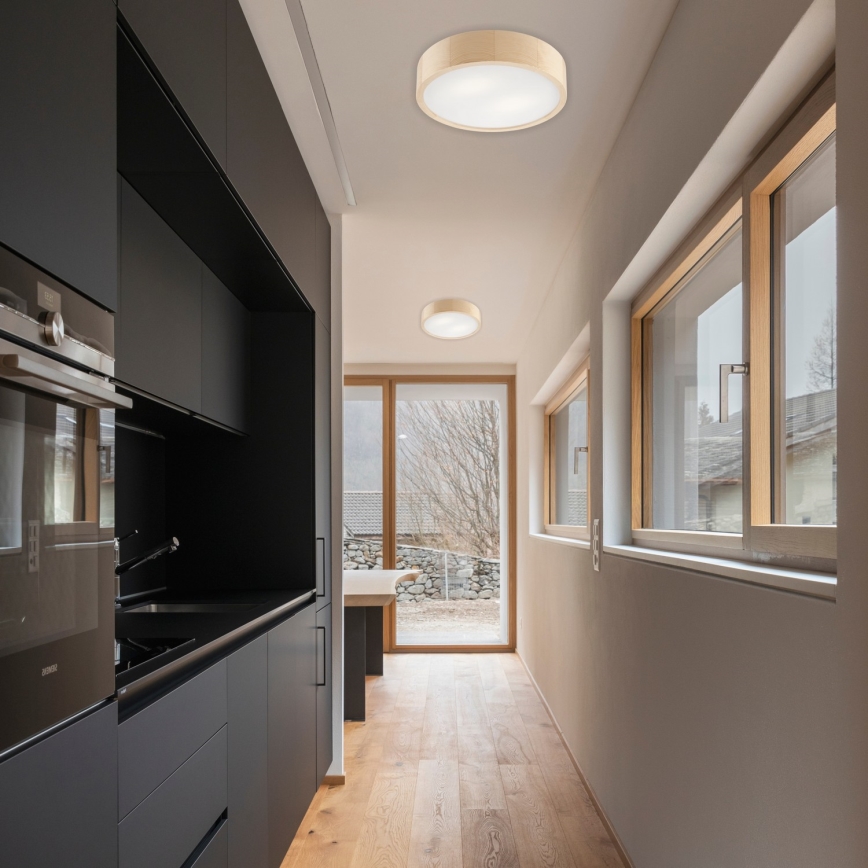 Ceiling light NATURAL 2xE27/60W/230V ø 37 cm pine - FSC certified