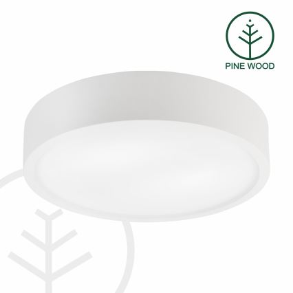 Ceiling light NATURAL 3xE27/15W/230V Ø 37.5 cm pine/white