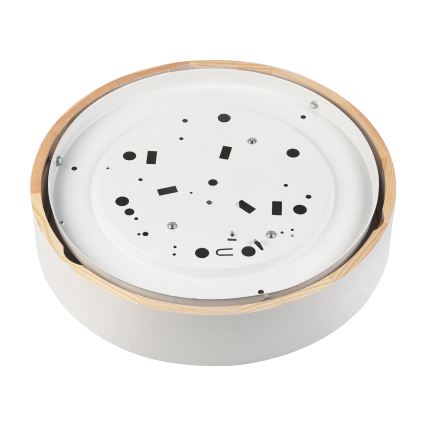 Ceiling light NATURAL 3xE27/15W/230V Ø 37.5 cm pine/white