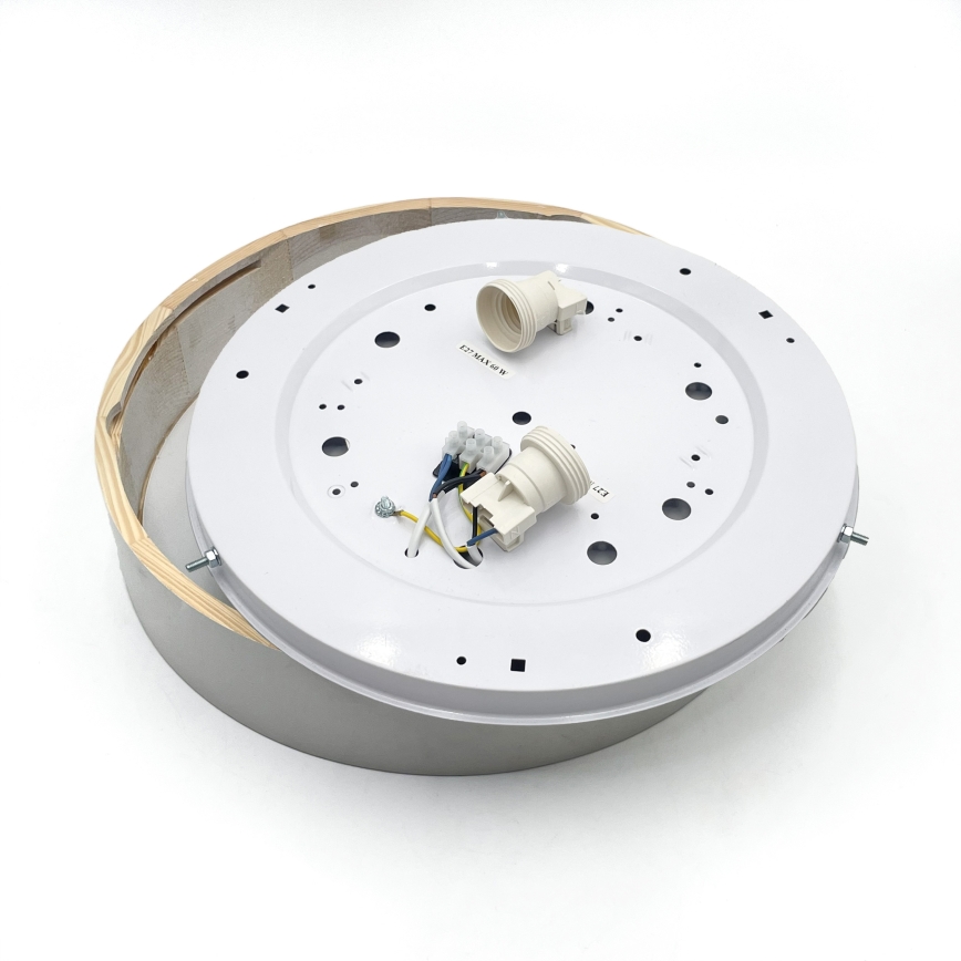 Ceiling light NATURAL 3xE27/15W/230V Ø 37.5 cm pine/white