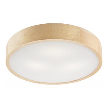 Ceiling light NATURAL 3xE27/60W/230V dia. 47,5 cm pine