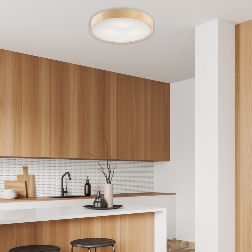 Ceiling light NATURAL 3xE27/60W/230V ø 47 cm pine - FSC certified