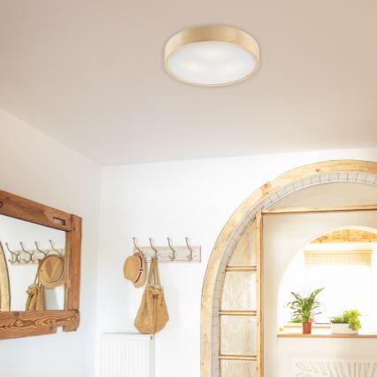 Ceiling light NATURAL 3×E27/60W/230V Ø 47.5 cm pine