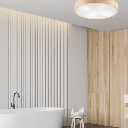 Ceiling light NATURAL 4xE27/60W/230V ø 57 cm pine