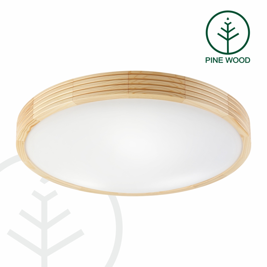 Ceiling light NATURAL MODERN SLIM 3xE27/15W/230V Ø 47,5 cm pine