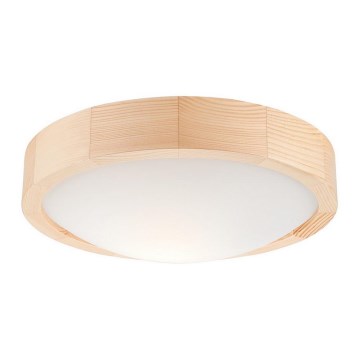 Ceiling light NATURAL SLIM 1xE27/60W/230V ø 27 cm pine