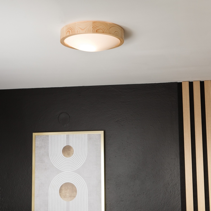 Ceiling light NATURAL SLIM 1xE27/60W/230V ø 27 cm pine
