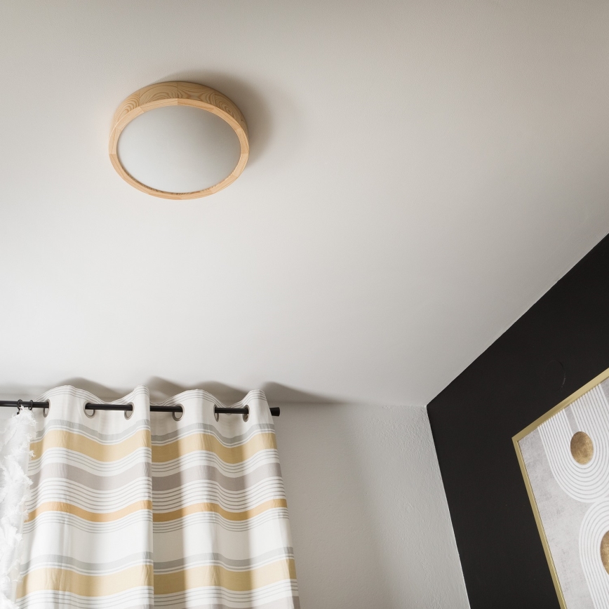 Ceiling light NATURAL SLIM 1xE27/60W/230V ø 27 cm pine