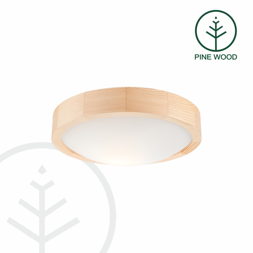 Ceiling light NATURAL SLIM 1xE27/60W/230V ø 27 cm pine