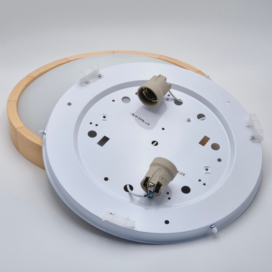 Ceiling light NATURAL SLIM 2xE27/60W/230V ø 37 cm pine