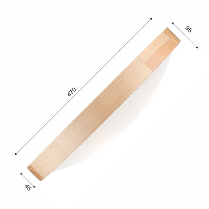 Ceiling light NATURAL SLIM 3xE27/60W/230V ø 47 cm pine