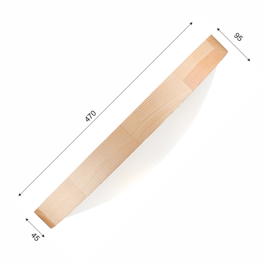 Ceiling light NATURAL SLIM 3xE27/60W/230V ø 47 cm pine