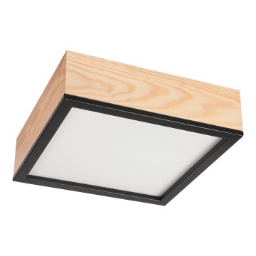 Ceiling light NATURAL SQUARE 2xE27/15W/230V 31x31 cm pine/black