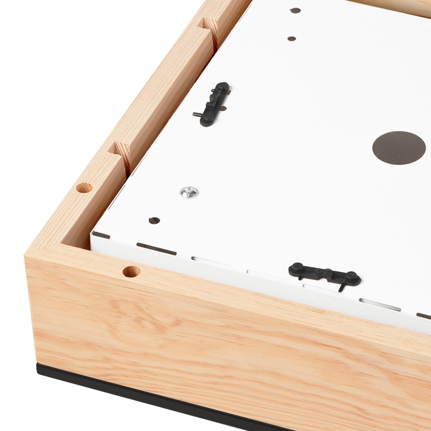 Ceiling light NATURAL SQUARE 2xE27/15W/230V 31x31 cm pine/black