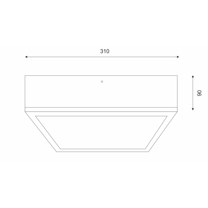 Ceiling light NATURAL SQUARE 2xE27/15W/230V 31x31 cm pine/black