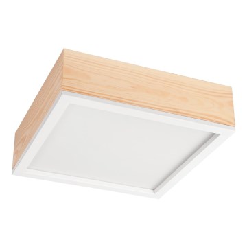 Ceiling light NATURAL SQUARE 2xE27/15W/230V 31x31 cm pine/white