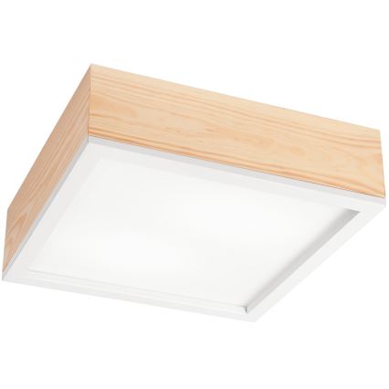 Ceiling light NATURAL SQUARE 2xE27/15W/230V 31x31 cm pine/white