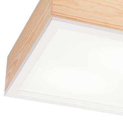 Ceiling light NATURAL SQUARE 2xE27/15W/230V 31x31 cm pine/white