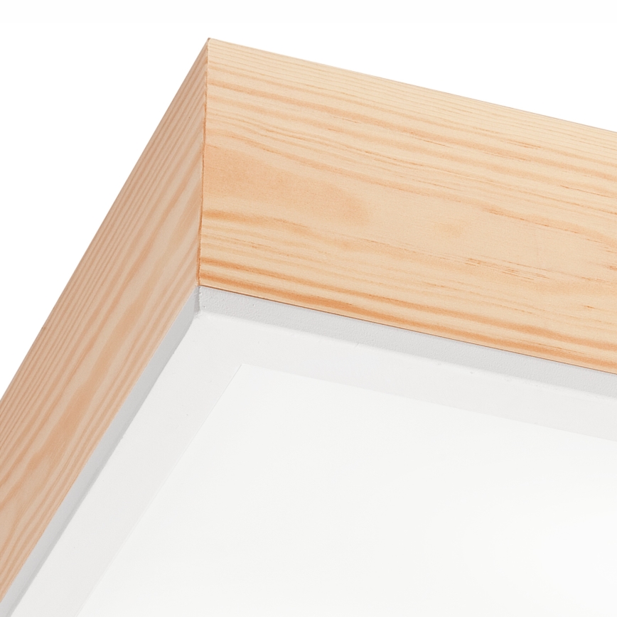 Ceiling light NATURAL SQUARE 2xE27/15W/230V 31x31 cm pine/white