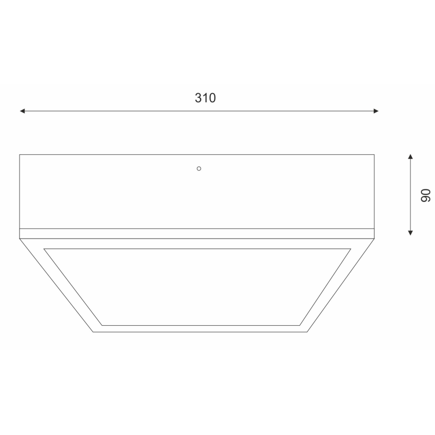 Ceiling light NATURAL SQUARE 2xE27/15W/230V 31x31 cm pine/white
