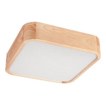 Ceiling light NATURAL SQUARE 2xE27/15W/230V 35x35 cm pine