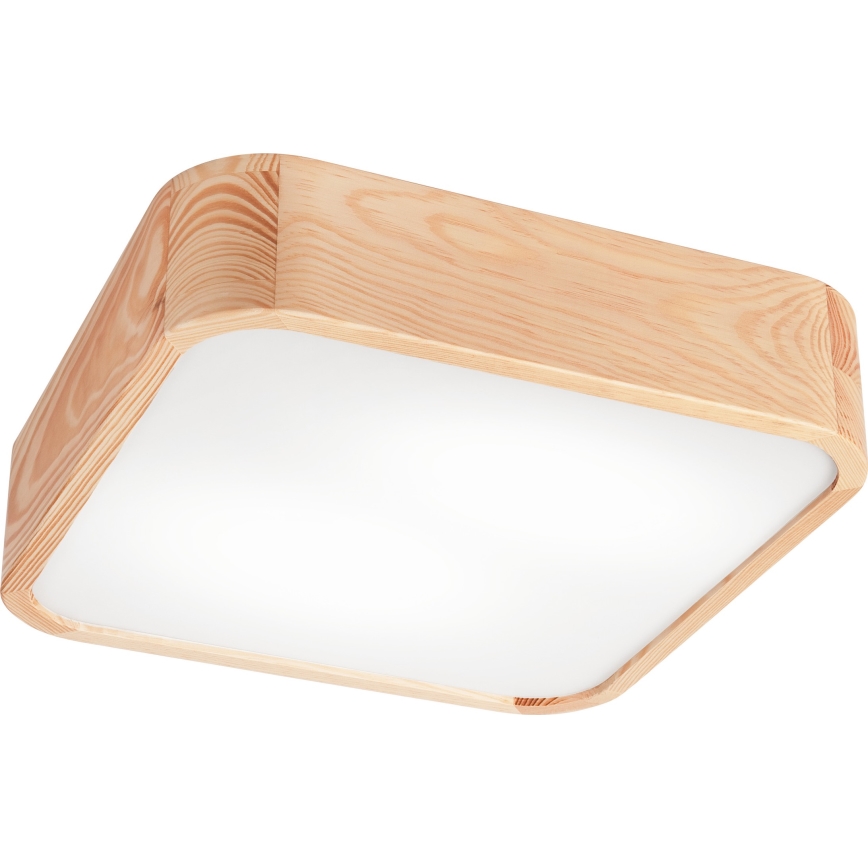 Ceiling light NATURAL SQUARE 2xE27/15W/230V 35x35 cm pine