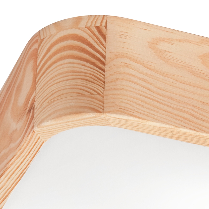 Ceiling light NATURAL SQUARE 2xE27/15W/230V 35x35 cm pine