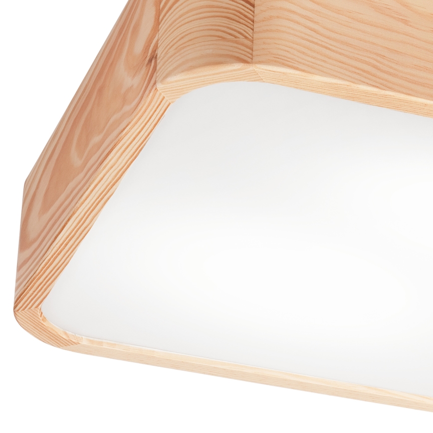 Ceiling light NATURAL SQUARE 2xE27/15W/230V 35x35 cm pine
