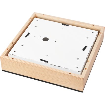 Ceiling light NATURAL SQUARE 4xE27/15W/230V 39x39 cm pine/black