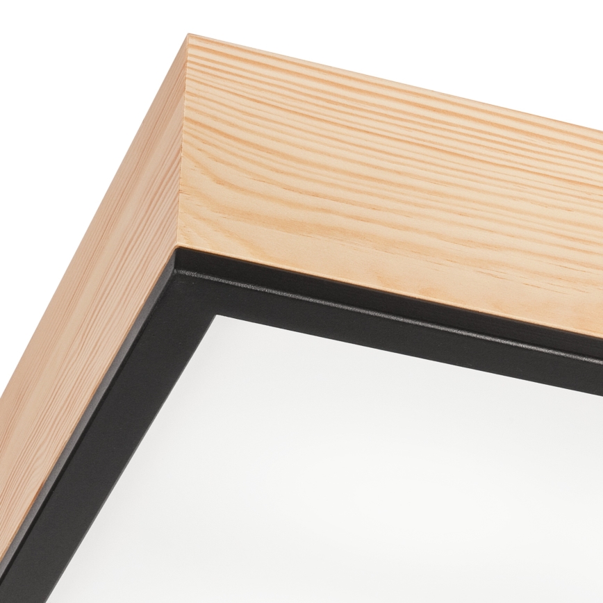 Ceiling light NATURAL SQUARE 4xE27/15W/230V 39x39 cm pine/black