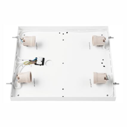 Ceiling light NATURAL SQUARE 4xE27/15W/230V 39x39 cm pine/black