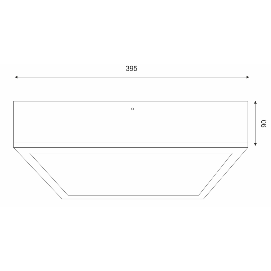 Ceiling light NATURAL SQUARE 4xE27/15W/230V 39x39 cm pine/black
